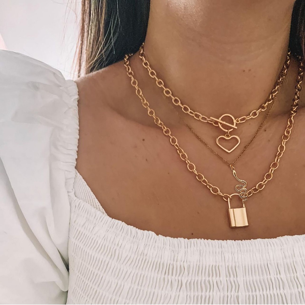 Kalung Dengan Liontin Gembok Gaya Jepang Dan Korea