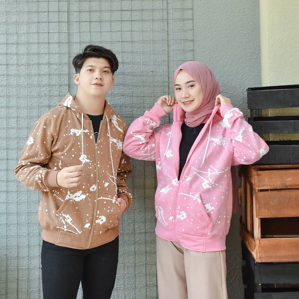 Jaket Hoodie Pria Wanita Couple Unisex Outer Hudi Terbaru BLOTCHES