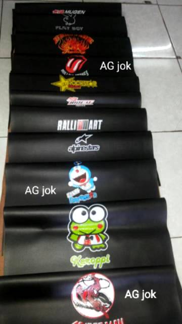 PROMO MR sablon kecil berkualitas tinggi. Kulit jok motor Oscar MR tebal sablon