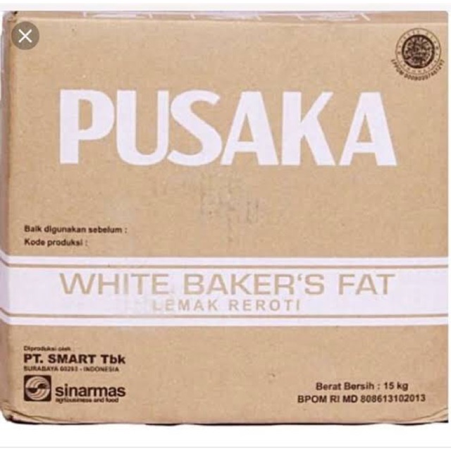 Mentega Putih - White Baker's Fat Pusaka 15kg - Gosend Only!!!