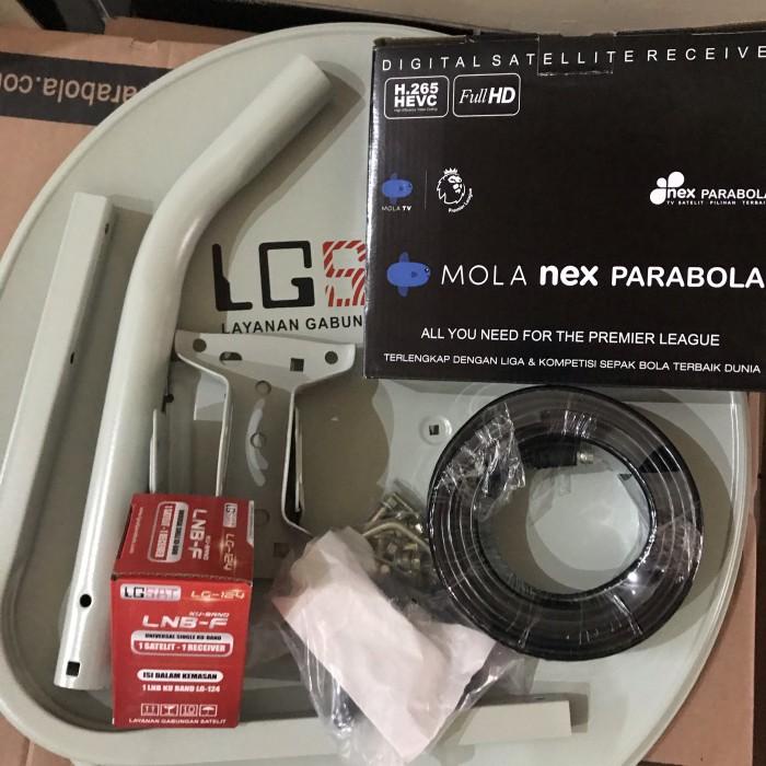 Paket Parabola Mini 45Cm Receiver Mola Nex Parabola Hitam