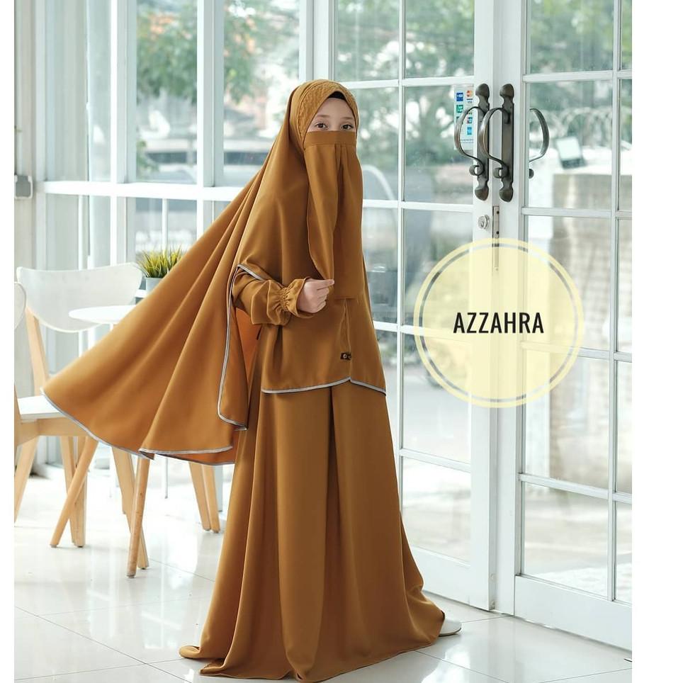 55 Azzahra Syari + Jilbab Free Cadar 8-10 Tahun Gamis Anak Perempuan Terbaru 2020 / Gamis Murah h73➱