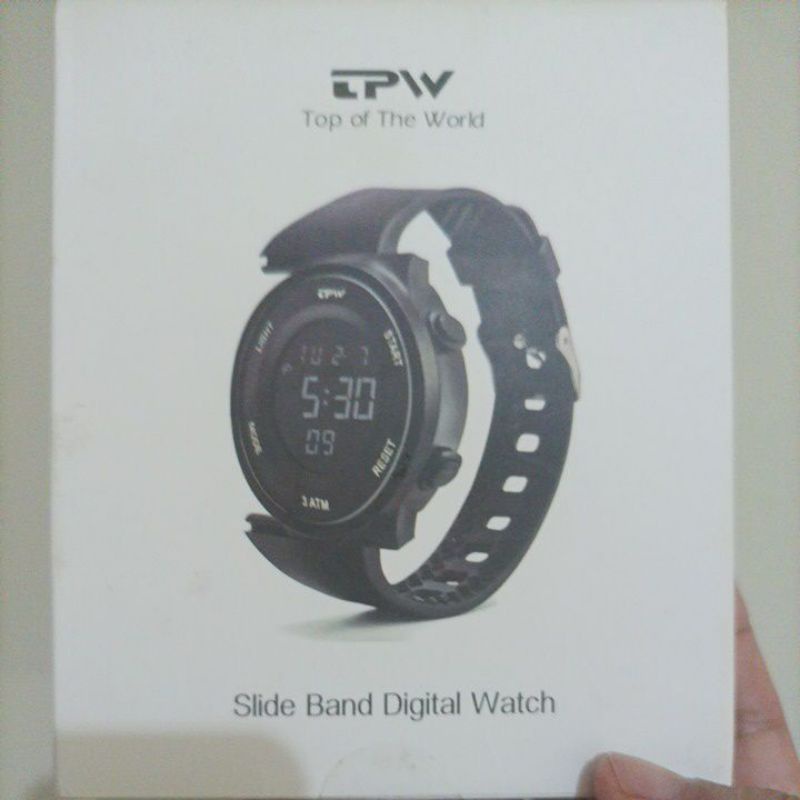 Jam tangan tpw (top of the world) pria wanita) dengan 2 tali jam, jam digital tahan percikan air bis