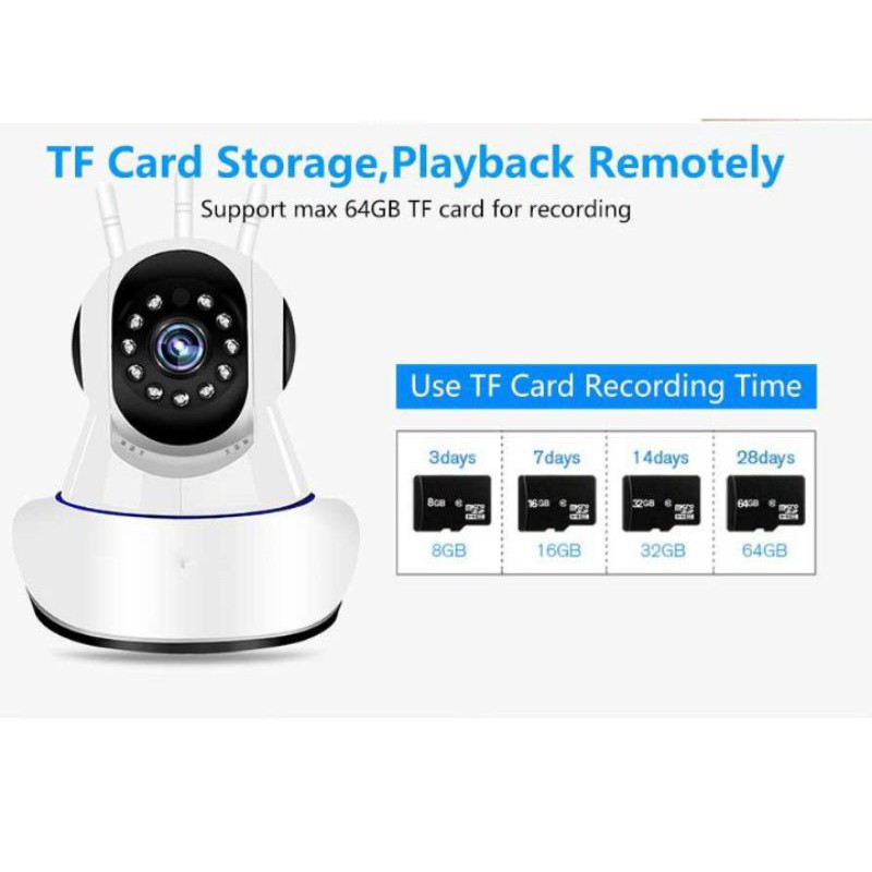 Ip Kamera 5MP CCTV V380 WIRELESS IP Camera HD 1080p 3 antena