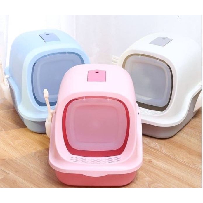 Cat Toilet Litter Box 22 Free Sekop Large / Bak Pasir Kucing Murah