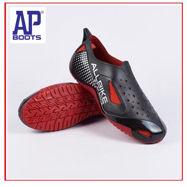 All Bike Merah 38-43 AP Boots / Sepatu Sepeda Motor Tahan Air / Sepatu Karet / Sepatu Biker