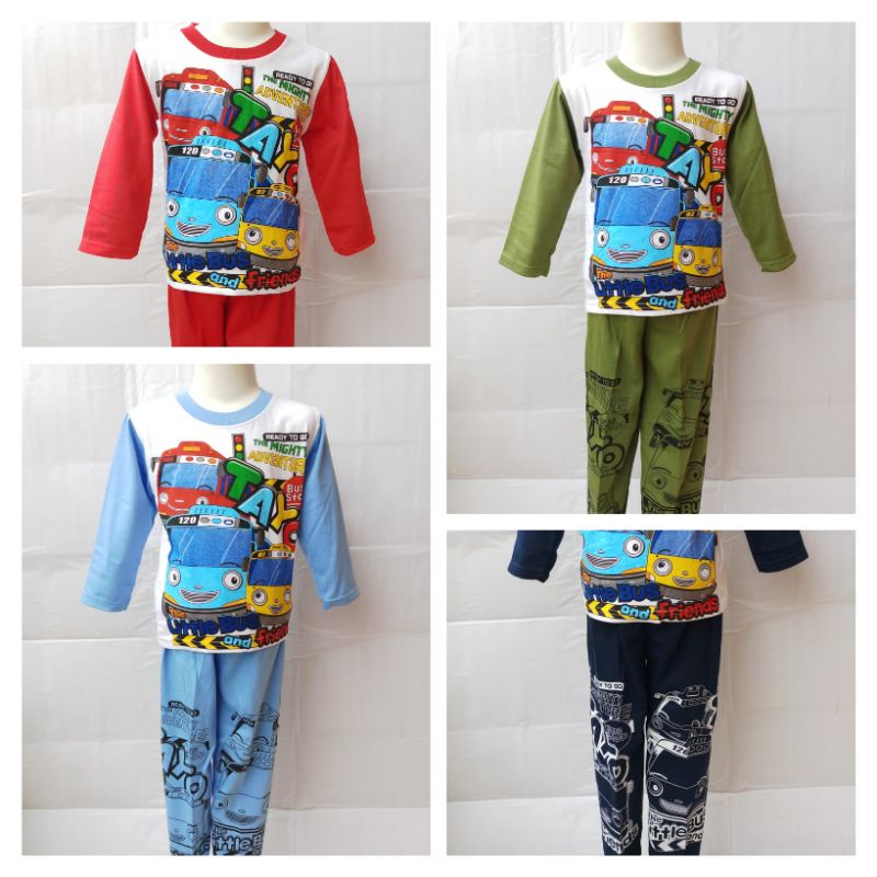 Setelan piyama baju tidur anak laki laki tayoo 1-8th