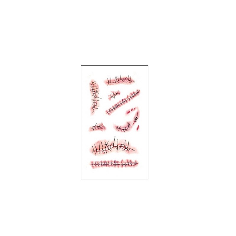 1 Lembar Stiker Tato Temporary Desain Luka Luka Laba-Laba Tahan Air Untuk Pesta Halloween