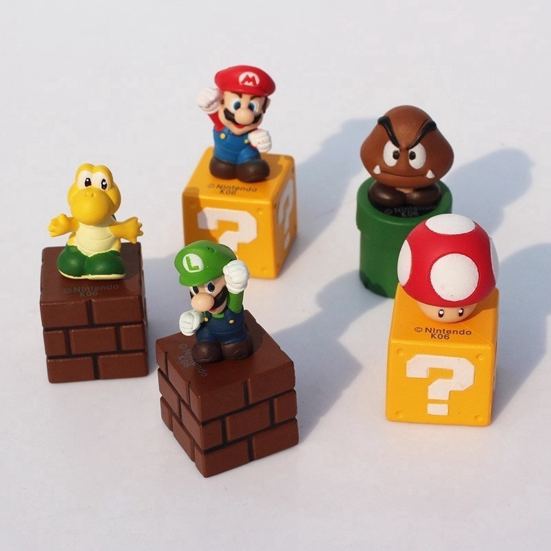 5/12pcs/set Super Mario Mainan Mario Luigi Odyssey Angka Mario Bros Action Figure Mario PVC Toy Figure Super Mario Figure Model Mainan