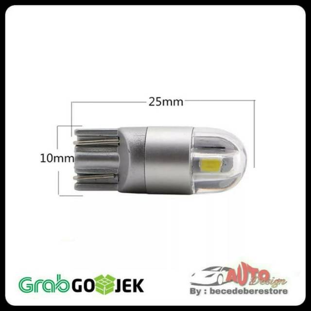 Lampu LED T10 Mobil Motor Chip 3030 - 2 Mata Super Bright