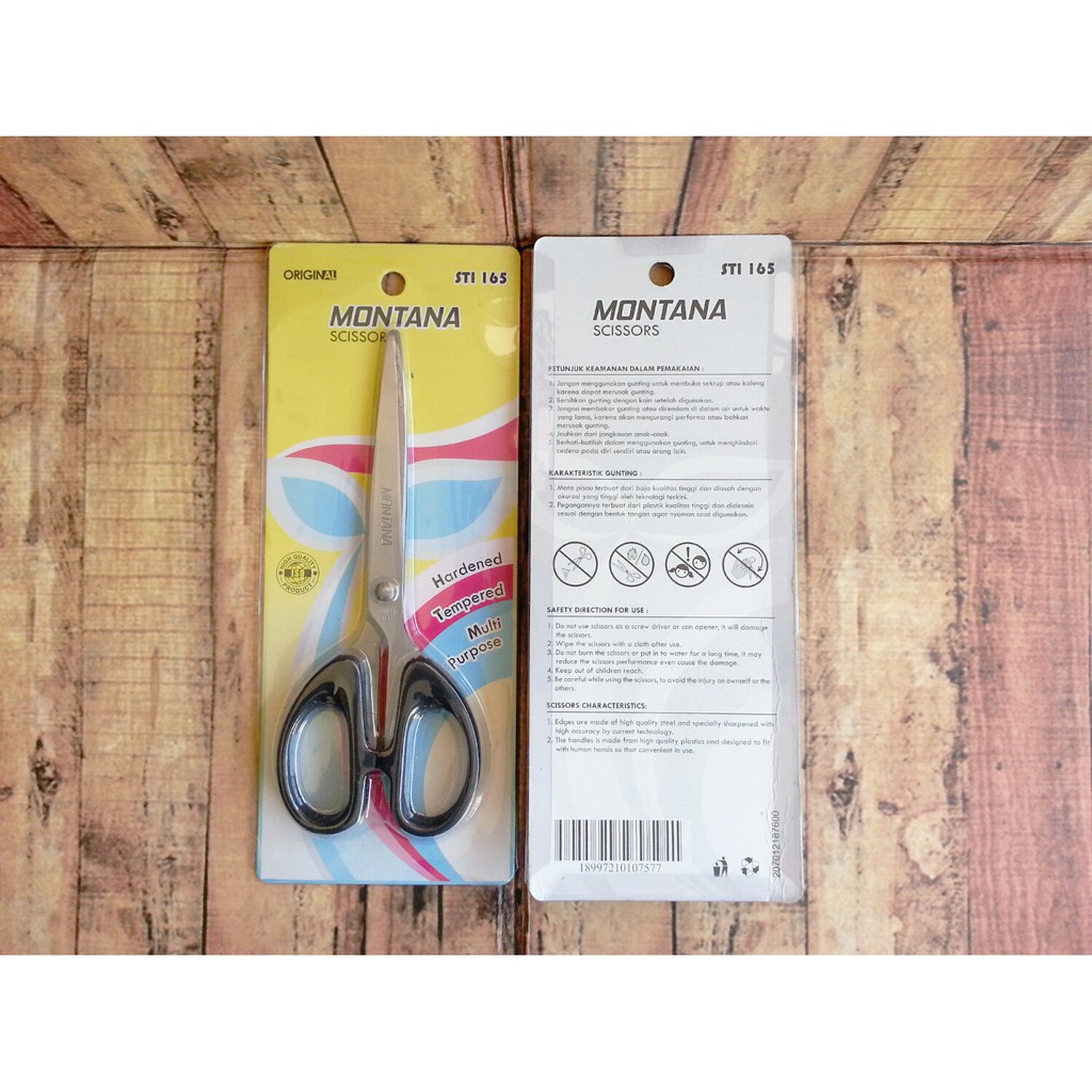 Gunting Original Stainless Steel - Montana Scissors STI 165