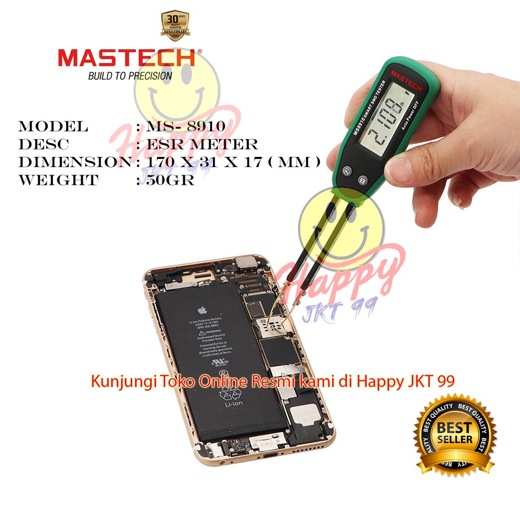 [ HAPPY JKT 99 ] SMART ESR SMD TESTER MASTECH HUAYI MS-8910 MS8910 MS 8910