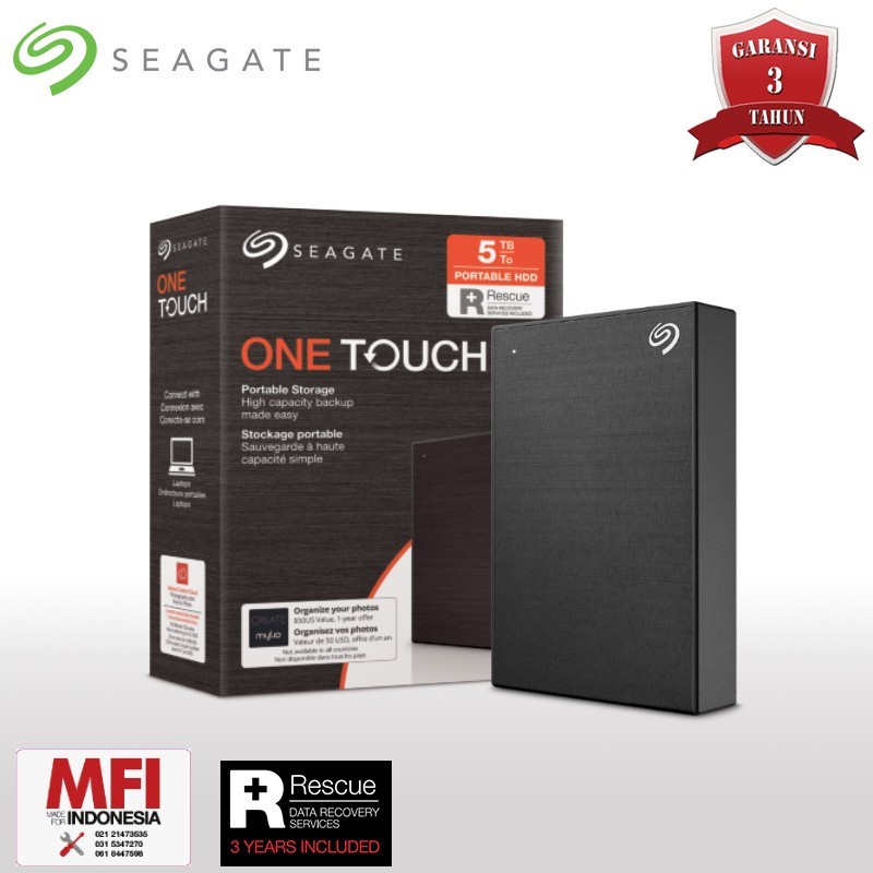 SEAGATE ONE TOUCH 5TB HARDISK EKSTERNAL USB 3.2