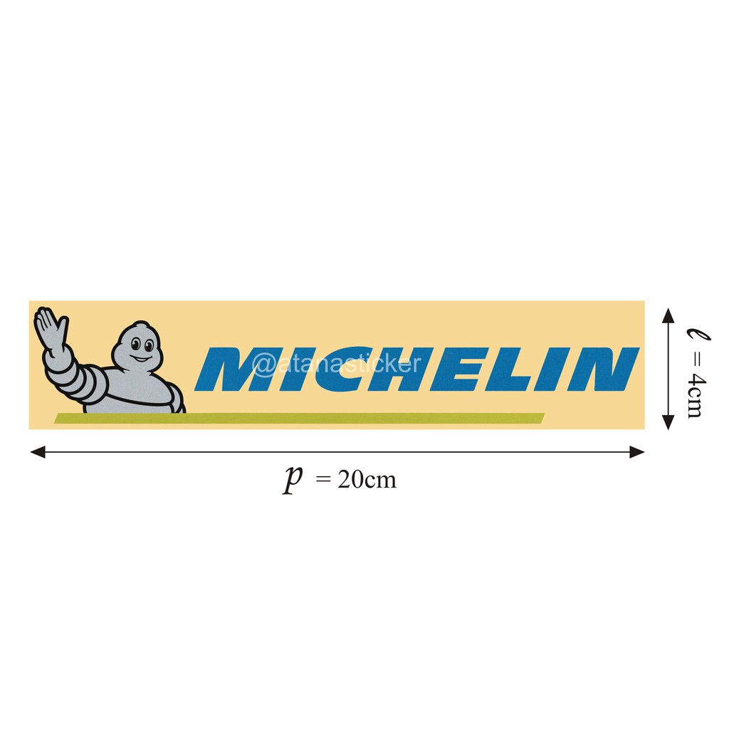 Sticker Cutting Logo Michelin 20x4cm