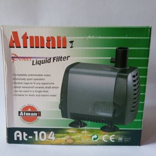 ATMAN AT 104 Mesin Pompa Filter Aquarium Kolam Power Head Submersible Pump