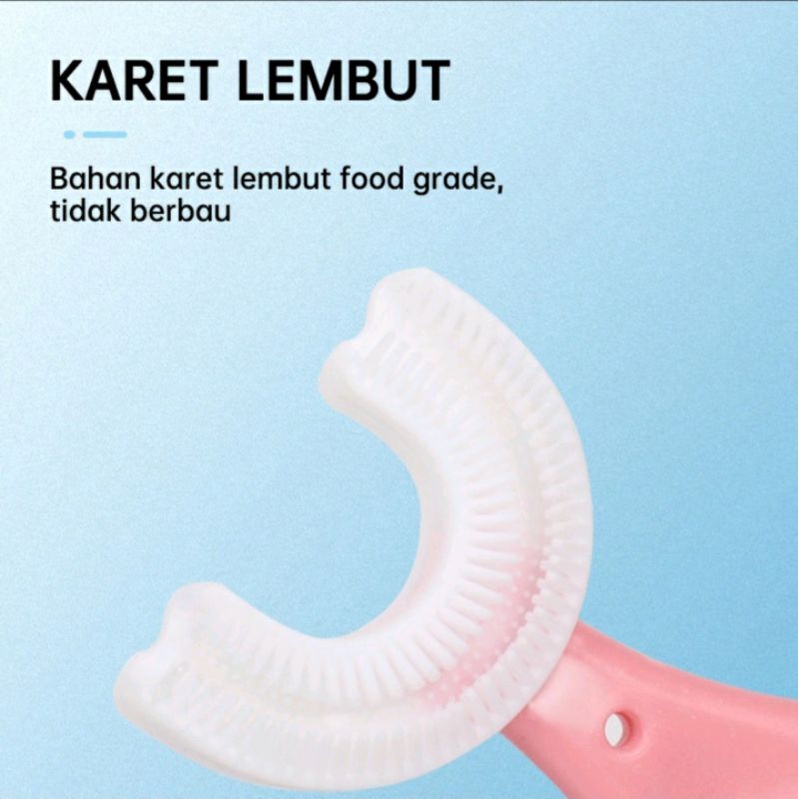 SIKAT GIGI ANAK BENTUK U / SIKAT GIGI ANAK SILIKON BPA FREE / SIKAT GIGI BABY / SIKAT GIGI BAYI / TRAINING TOOTHBRUSH SILICONE