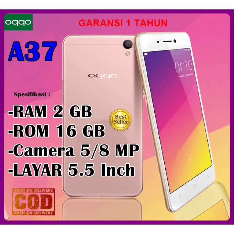 PROMO CUCI GUDANG HP OPPO A37 RAM 2/16 GB HANDPHONE ANDROID MURAH 4G