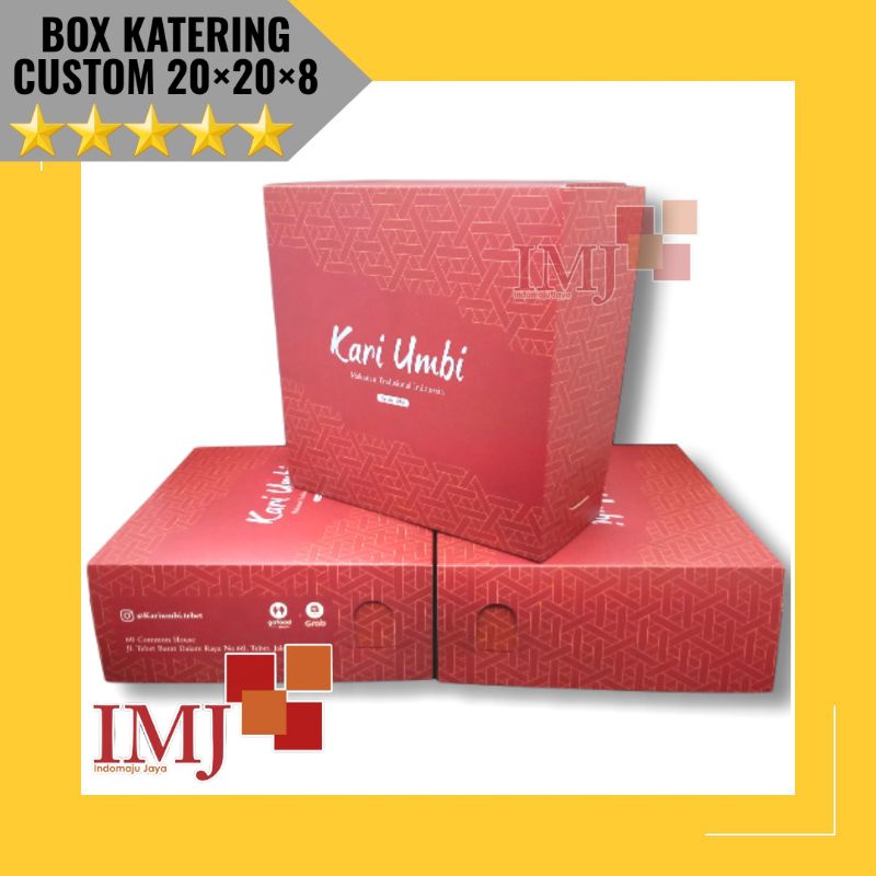 

GRATIS DESAIN BOX KATERING CUSTOM FULL COLOR 20x20x8 KARDUS CATERING CUSTOM DESAIN 20×20×8 KATERING