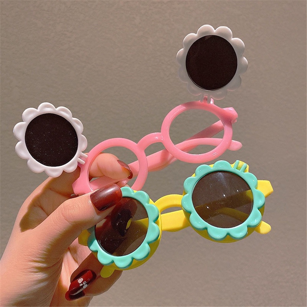 Sun Flower Kacamata Sunglass Desain Bunga Matahari Lucu Untuk Anak Kecil