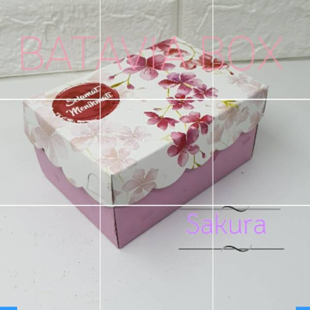 Box snack kotak snack dus snack uk 14x10 type R3 Sakura