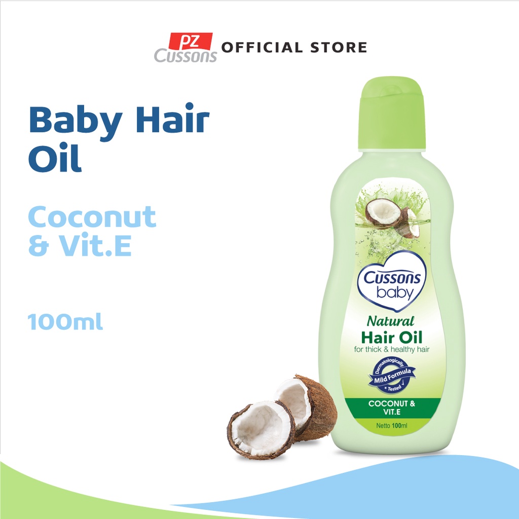 Cussons Baby Natural Hair Oil Coconut - Minyak Rambut Bayi 100ml