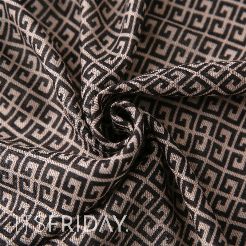 ITSFRIDAY DENA Scarf  - Premium Pashmina Shawl Selendang Syal Pasmina Hijab Import Motif Black