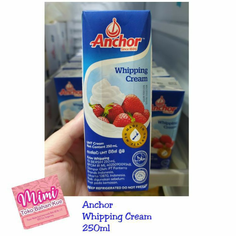 Jual anchor whipping cream cair 250ml shopee indonesia