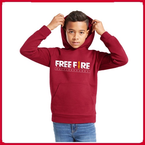 Jaket Sweater Kaos Anak Hoodie Free Fire  tanpa resleting