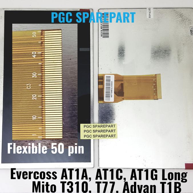 LCD-TOUCHSCREEN LCD TABLET TAB EVERCOSS AT1A AT1C AT1G LONG - MITO T310 T77 ADVAN T1B TOUCHSCREEN