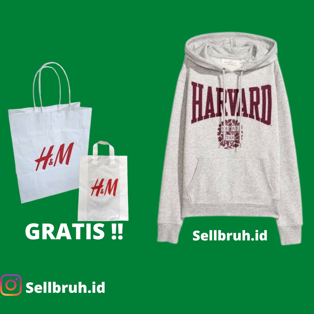 Hoodie H&M HnM Havard Abu - Abu Grey