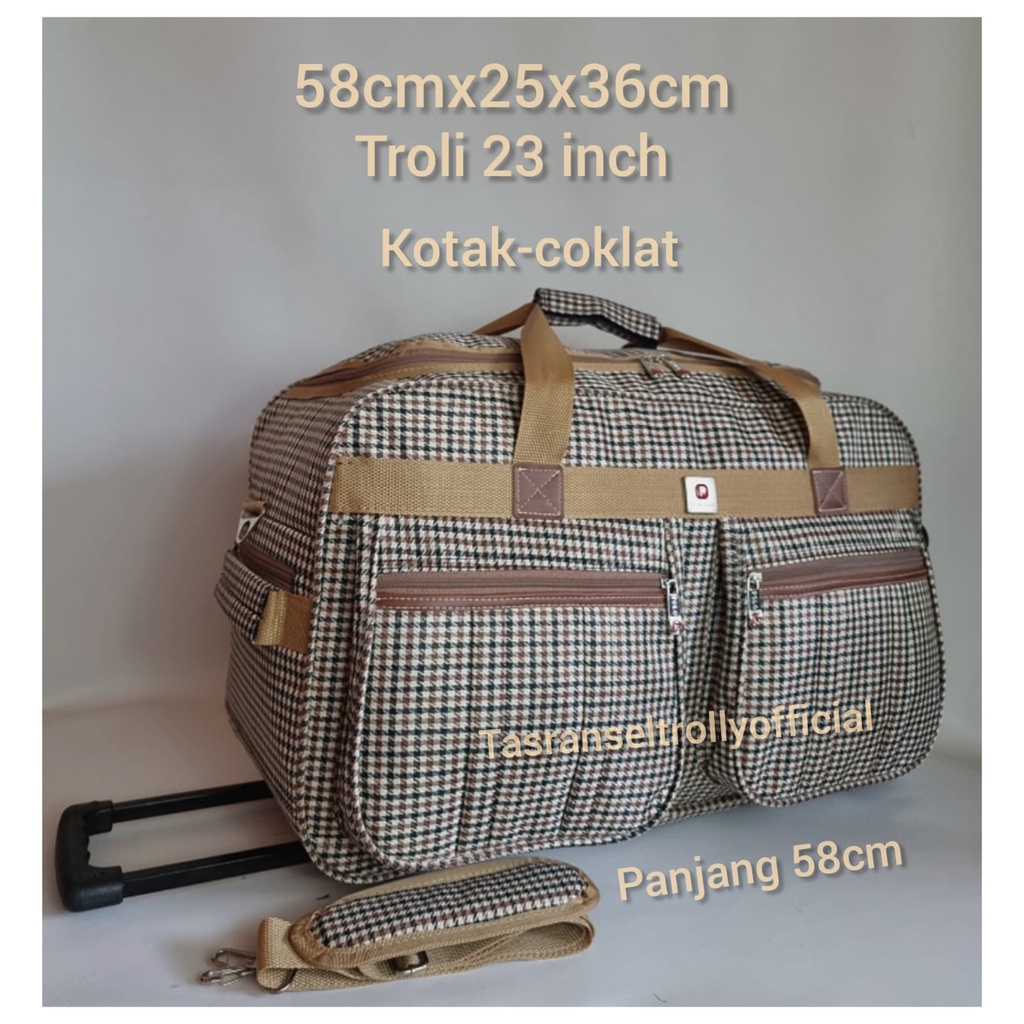 Tas Pakaian Troli Polo Interclub ukuran 23 inch 58cmx25x36cm original.