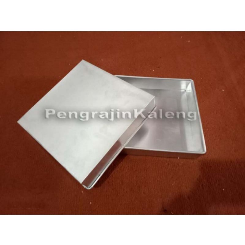Loyang Kotak/Loyang Roti/Loyang Bolu/Loyang kue Lapis(Galvalum&Alumunium)ukuran-22x22x4 cm
