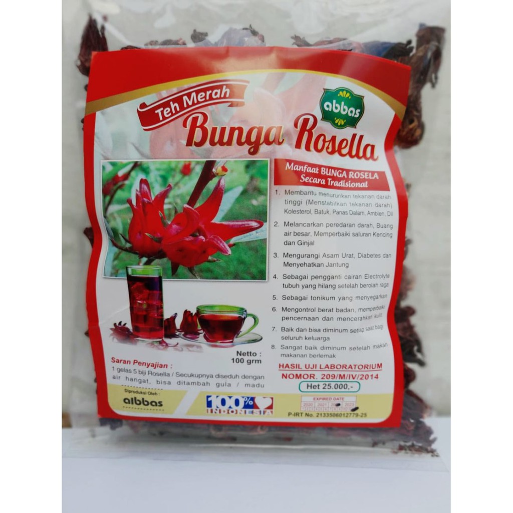 

Teh Seduh Bunga Rosella MERAH Rosela MERAH 100 gram