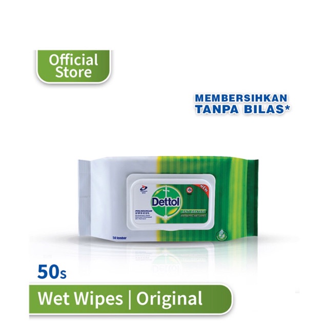 Dettol Wipes Tissue Basah Tisu Basah Dettol 50 lembar