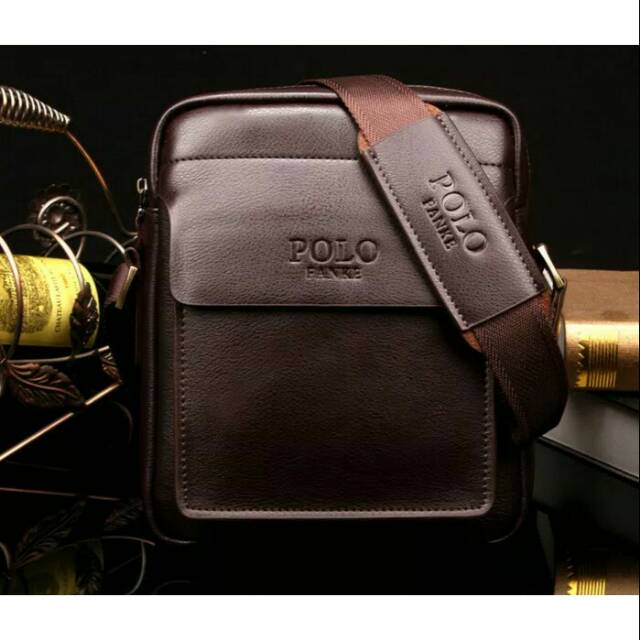 TAS SELEMPANG POLO FANKE SIZE M PRIA-SLINGBAG IMPORT KULIT COWOK-MESSENGER BAG BRANDED-TAS TRENDY