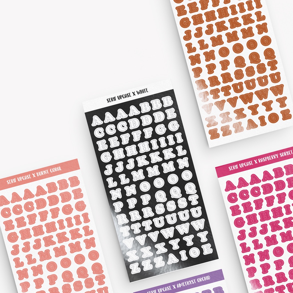 

STIKER DECO - SERIF UPSIZE SOLID