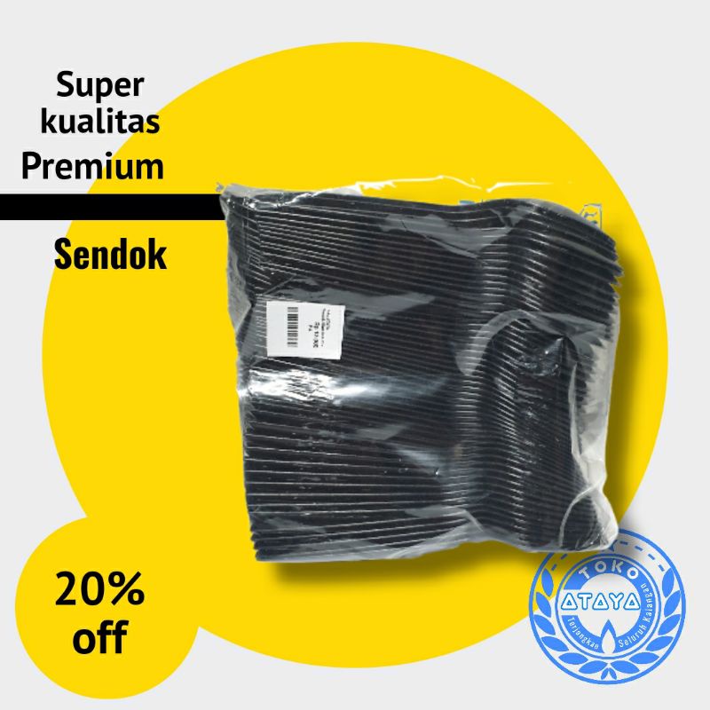 SENDOK MAKAN PLASTIK KCS - SENDOK BENING - SENDOK PLASTIK HITAM
