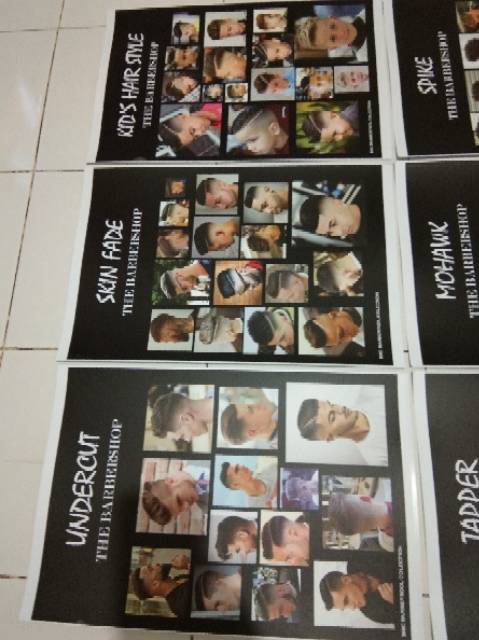 BAYAR DI TRMPAT Poster barber shop pangkas rambut barbersho potongan model gaya rambut pria TERBARU