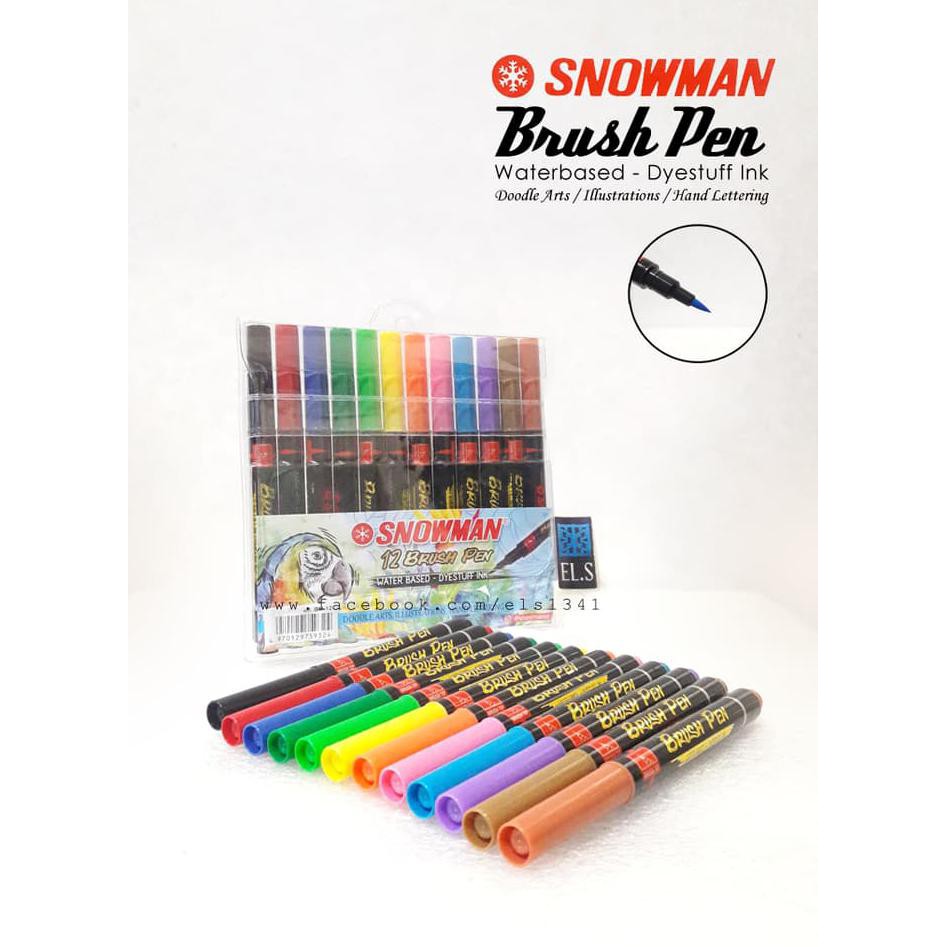 

PROMO Snowman Brush Pen 12 Colors Set