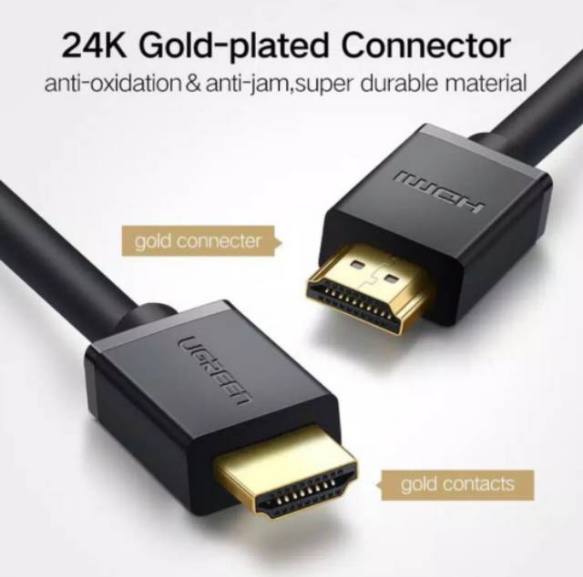 Ugreen Kabel Hdmi Male to Hdmi Male 4K 3D Ultra HD V1.4 High Speed