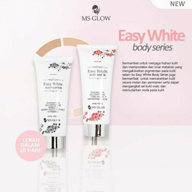 MS GLOW EASY WHITE BODY SERIES / PAKET BODY MSGLOW