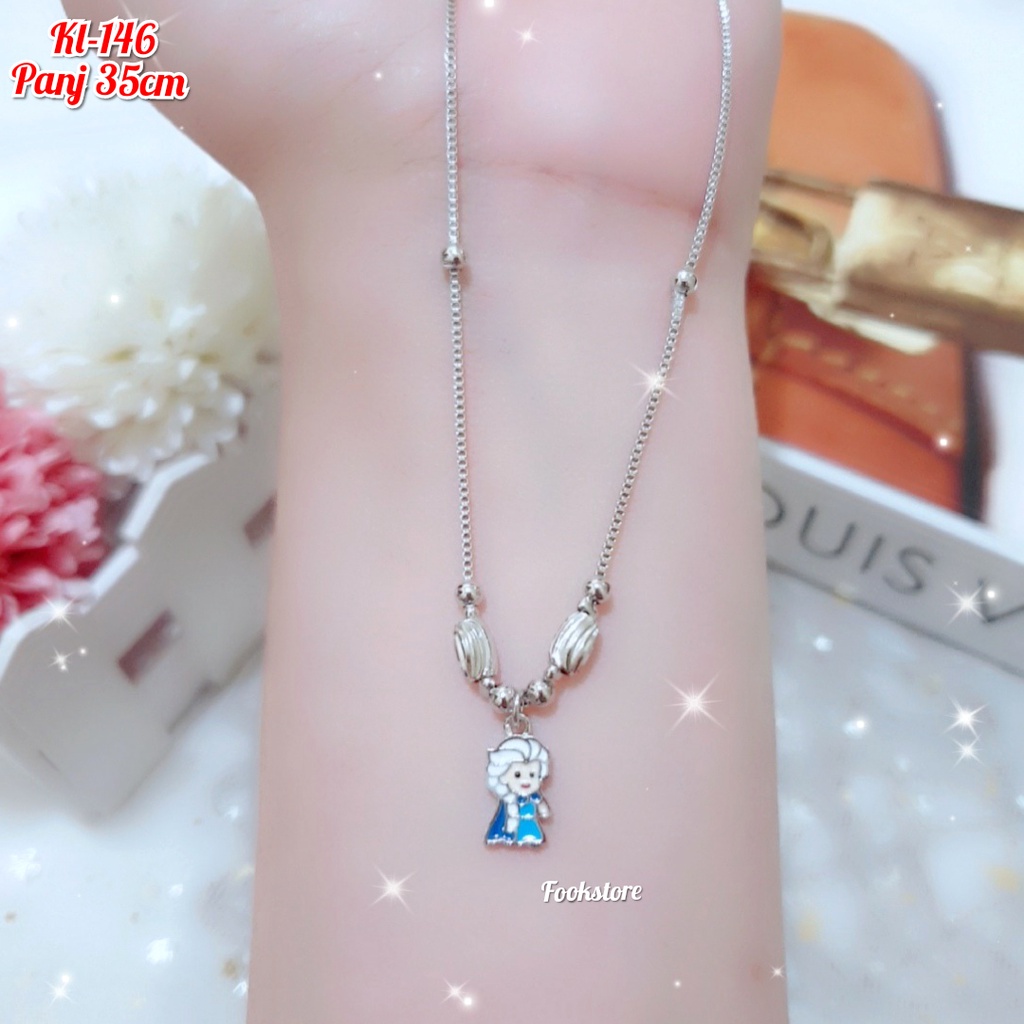 TERLARIS KALUNG ANAK XUPING WARNA SILVER KARAKTER KARTUN