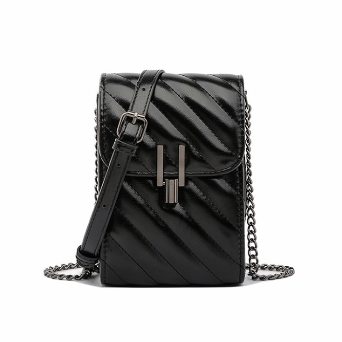 [HONYAN GOLD] Tas Hp Wanita Import Tas Selempang Cewek - Nata Sling - Black