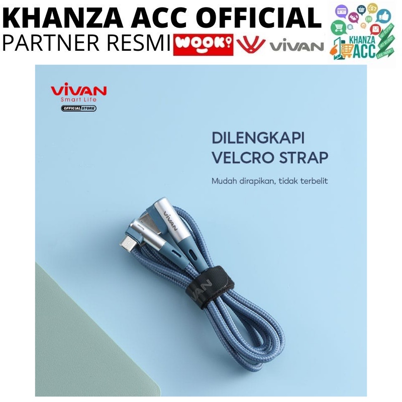 KHANZAACC Kabel Data Gaming VIVAN BWM100 / BWM100S Micro USB Fast Charging 2,4A