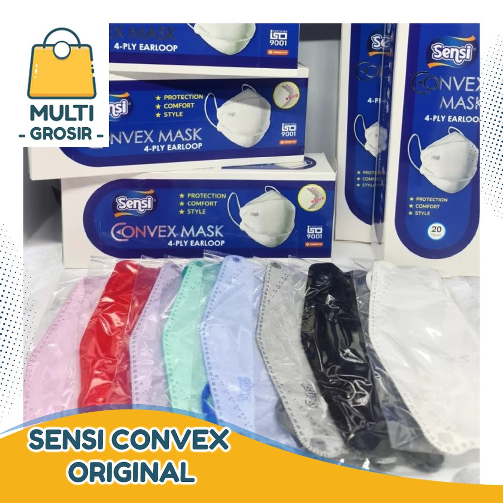 GROSIR MASKER SENSI CONVEX ORIGINAL ECER | MASKER KF94 SENSI 3D | MASKER EVO