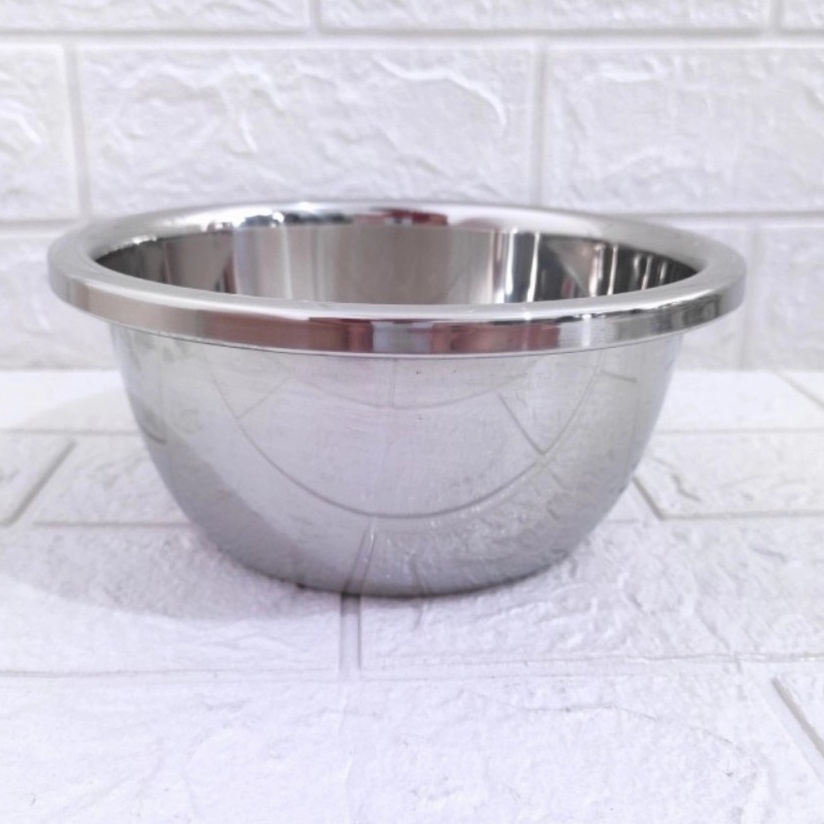 Baskom Elegant Komodo 26 cm stainless TEBAL Sop Kuah Panci Mixing Bowl