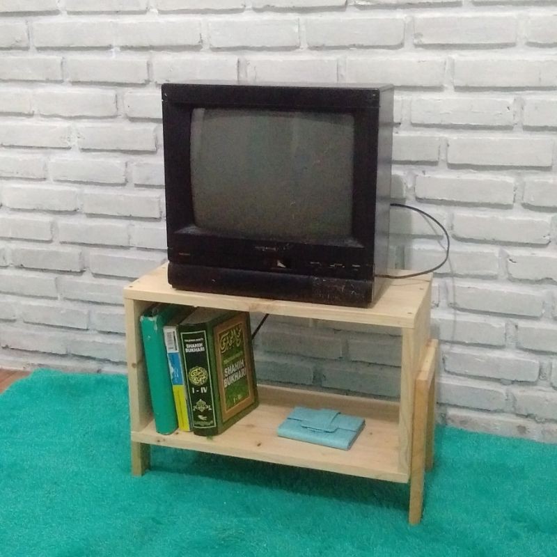 MEJA TV STAND TV MINIMALIS SIMPLE KAYU JATI BELANDA