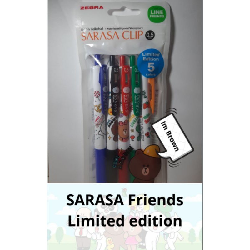 

Sarasa line friends , sarasa limited edition murah