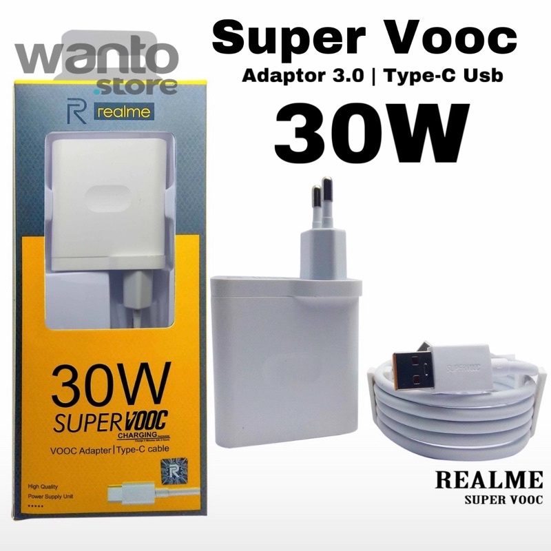 Charger Realme Tipe C Original Fast Charging Super Vooc