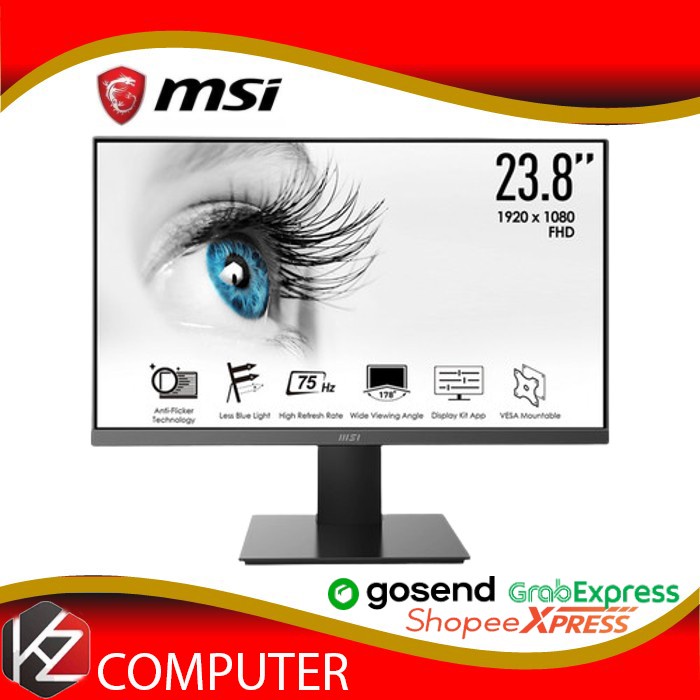 Monitor LED MSI MP241X 24&quot; 1080p 75hz VGA HDMI Vesa 75 x 75mm - MP241X